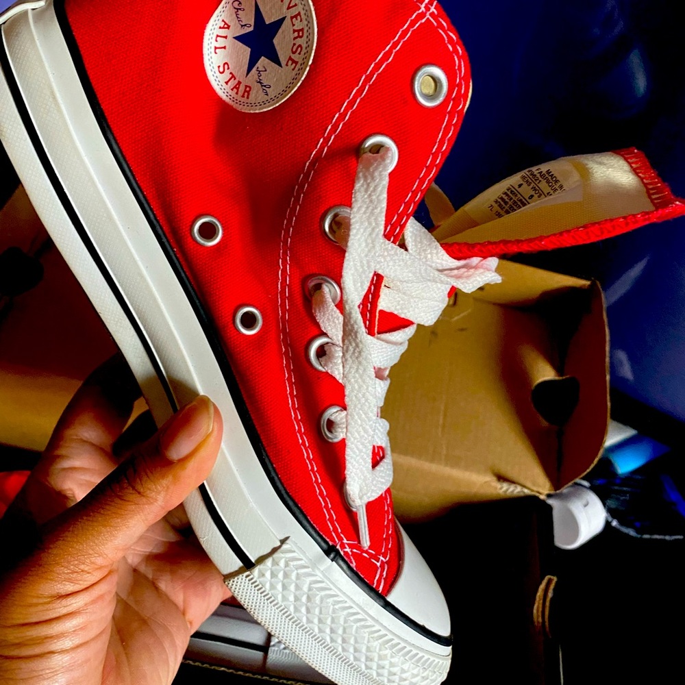 Brand new red converse